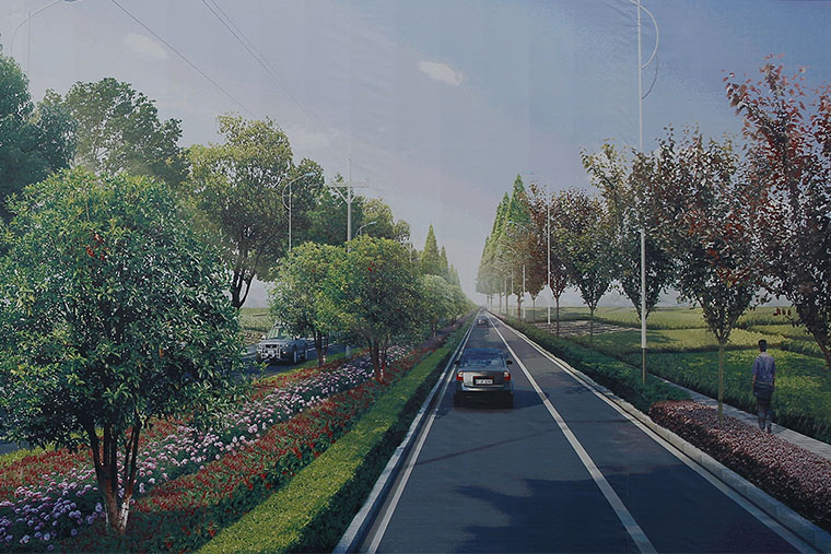 浦溪线改扩建工程效果图